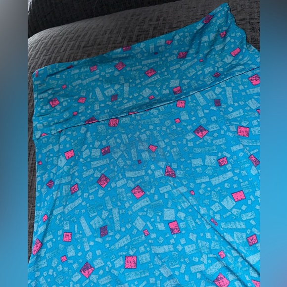 Lula Roe size small Blue pink maxi Dress - Picture 2 of 6